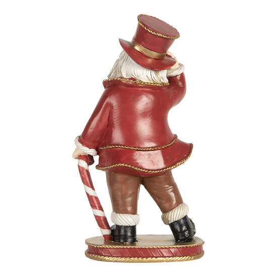 Clayre &amp; Eef   | Kerstdecoratie Kerstman Rood Wit 12x9x21 cm | 6PR5755