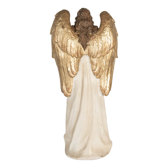 Clayre &amp; Eef   | Decoratie engel Beige Goudkleurig 23x12x47 cm | 6PR5756