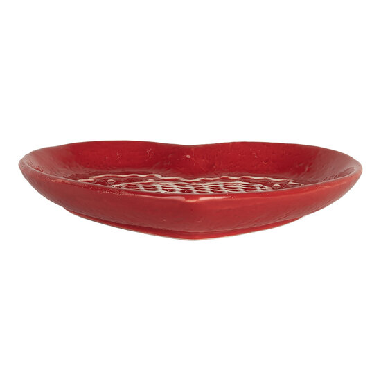 Clayre & Eef | Servies Ontbijtbord Rood Wit 17x17x3 cm | 6CE2359