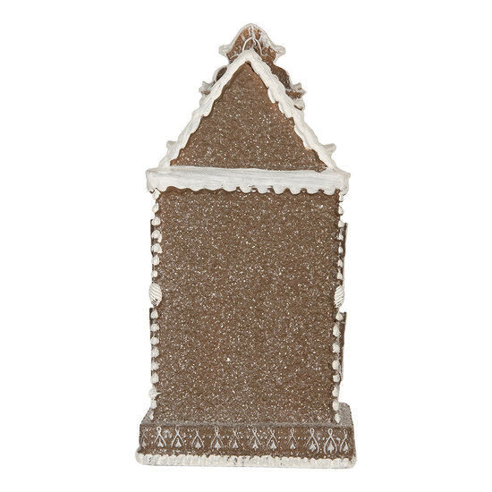 Clayre &amp; Eef   | Decoratie Huis met LED Bruin Wit 12x11x25 cm | 6PR5815