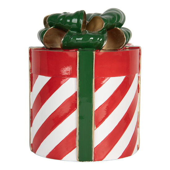 Clayre & Eef | Decoratie Cadeautje Rood Groen ø 16x21 cm | 6PR5765