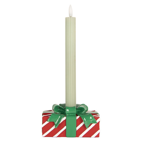 Clayre & Eef | Kandelaar Rood Groen 13x9x7 cm | 6PR5772