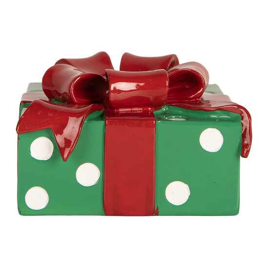 Clayre & Eef | Kandelaar Groen Rood 10x10x6 cm | 6PR5773