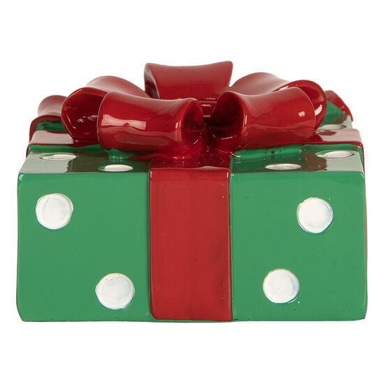 Clayre & Eef | Kandelaar Groen Rood 10x10x6 cm | 6PR5773
