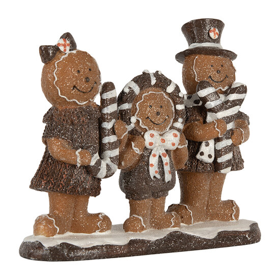 Clayre & Eef | Decoratie peperkoekpoppen Bruin Wit 20x7x17 cm | 6PR5855