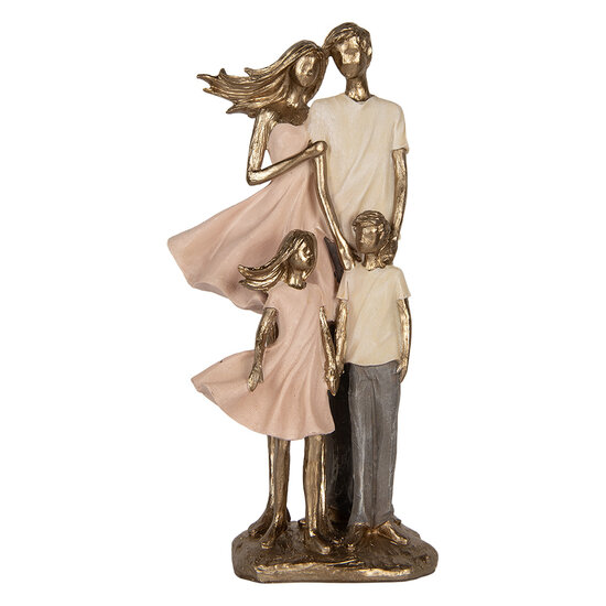 Clayre & Eef | Decoratie Familie Goudkleurig Roze 17x11x35 cm | 6PR5902
