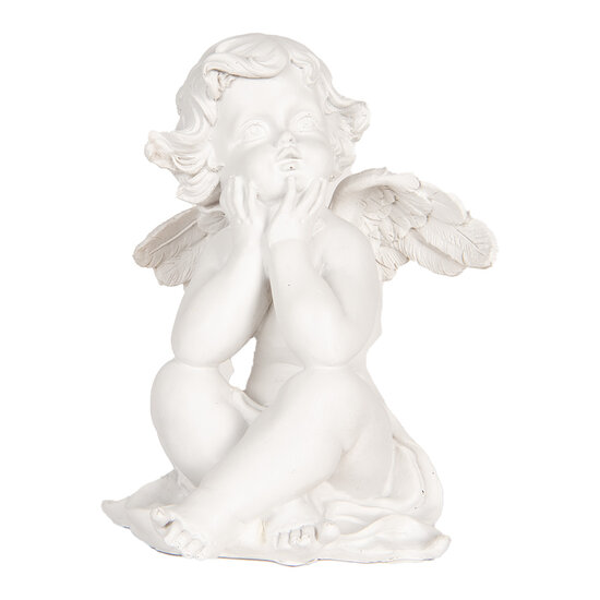 Clayre & Eef | Decoratie Engelen (set 4) Wit 16x14x19 cm | 6PR5914