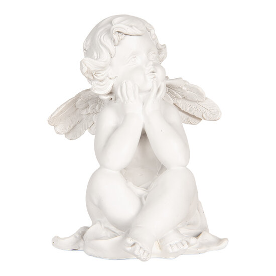 Clayre & Eef | Decoratie Engelen (set 4) Wit 16x14x19 cm | 6PR5914