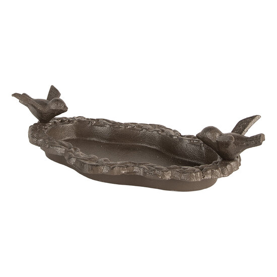 Clayre &amp; Eef   | Vogelbad Bruin 24x13x6 cm | 6Y5743