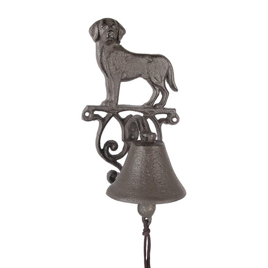 Clayre &amp; Eef   | Ouderwetse Deurbel Gietijzer Bruin 14x14x24 cm | 6Y5796