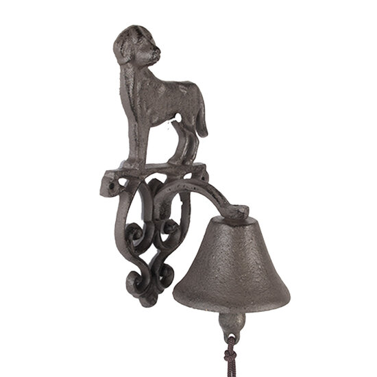 Clayre &amp; Eef   | Ouderwetse Deurbel Gietijzer Bruin 14x14x24 cm | 6Y5796