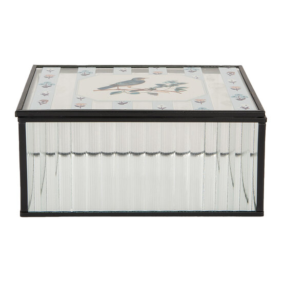 Clayre & Eef | Decoratief Opbergdoosje Transparant 18x14x8 cm | 6Y5949
