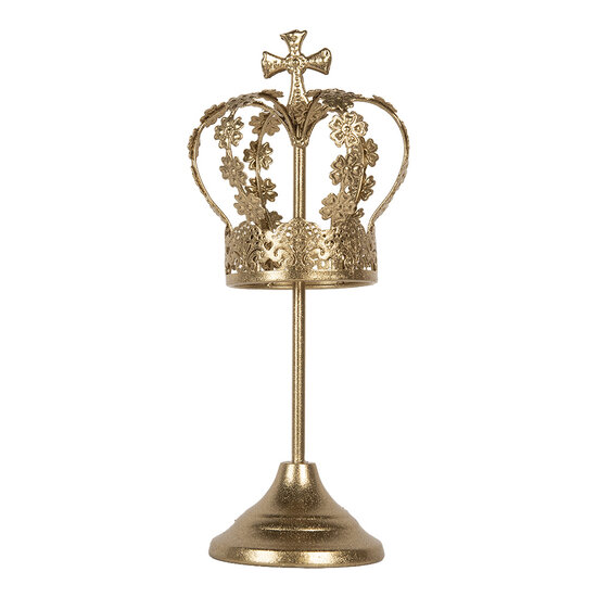Clayre & Eef | Decoratie Kroon Goudkleurig ø 12x30 cm | 6Y5957
