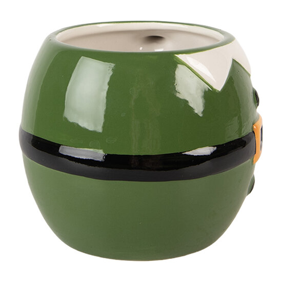Clayre & Eef | Mok Groen Zwart 14x11x9 cm / 450 ml | 6CEMU0217