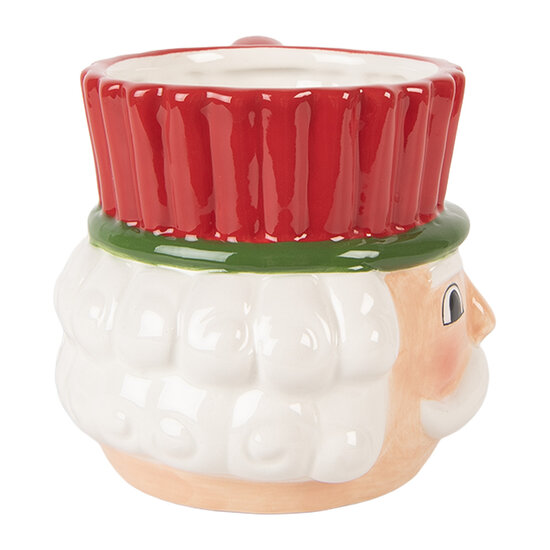 Clayre & Eef | Mok Rood Wit 14x11x10 cm / 350 ml | 6CEMU0221