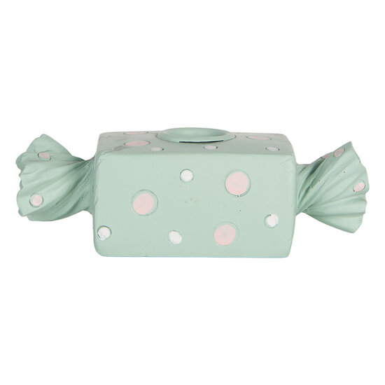 Clayre & Eef | Kandelaar Blauw Wit 14x6x4 cm | 6PR5778BL