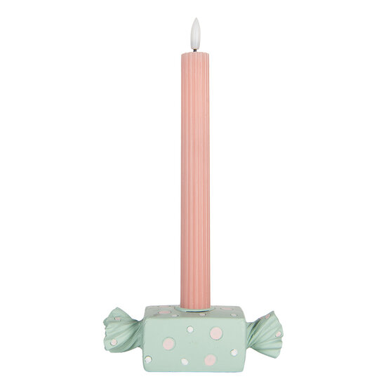 Clayre & Eef | Kandelaar Blauw Wit 14x6x4 cm | 6PR5778BL