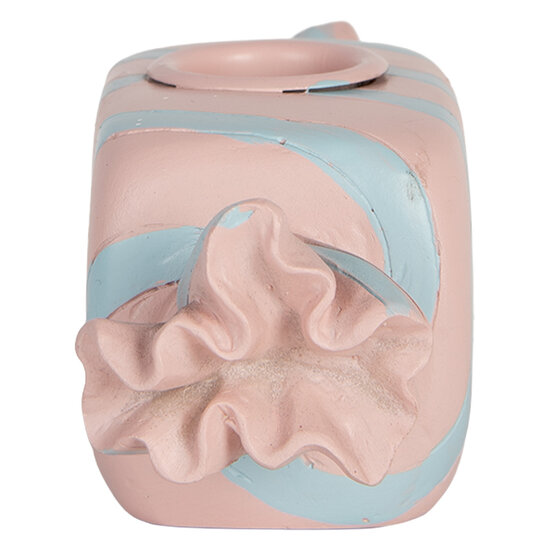Clayre & Eef | Kandelaar Roze Blauw 14x5x5 cm | 6PR5778P