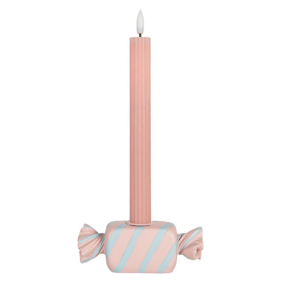 Clayre & Eef | Kandelaar Roze Blauw 14x5x5 cm | 6PR5778P