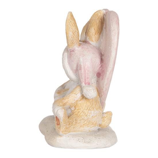 Clayre & Eef | Decoratie Konijnen Bruin Wit 11x6x9 cm | 6PR5883