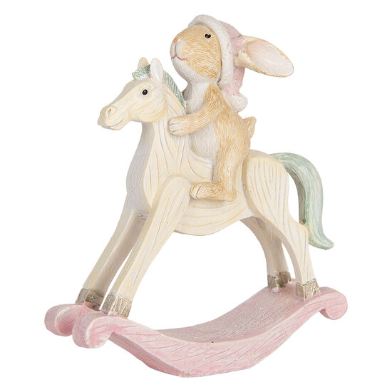 Clayre &amp; Eef   | Decoratie Konijn Bruin Wit 13x4x14 cm | 6PR5888