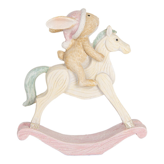 Clayre &amp; Eef   | Decoratie Konijn Bruin Wit 13x4x14 cm | 6PR5888