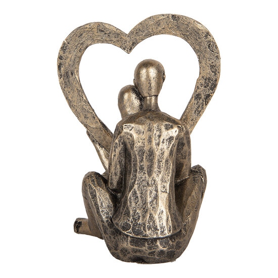 Clayre & Eef | Decoratie zittend Koppel Zilverkleurig 11x10x15 cm | 6PR5911