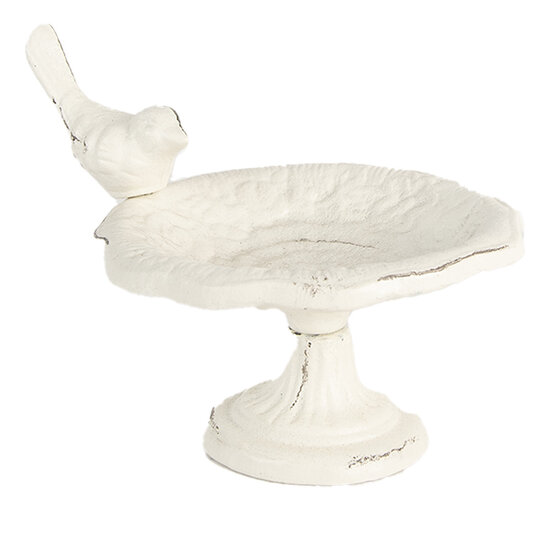 Clayre &amp; Eef   | Vogelbad Wit 14x12x11 cm | 6Y5742