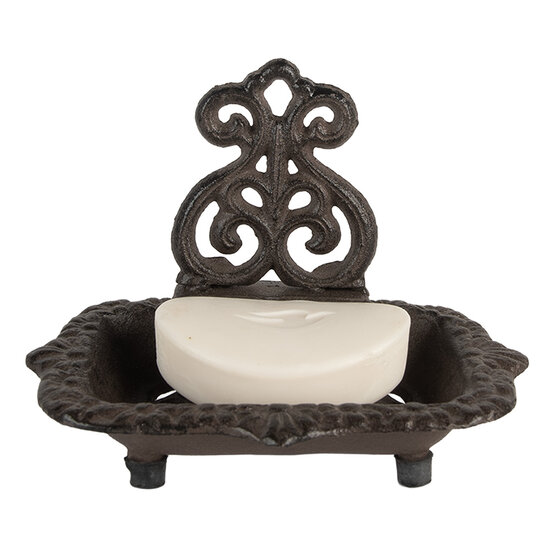 Clayre & Eef | Zeepbakje Bruin 15x11x11 cm | 6Y5748