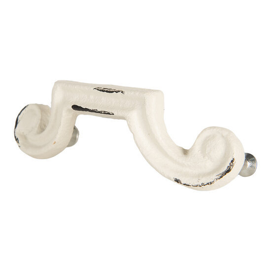 Clayre &amp; Eef   | Handgreep Wit 12x4x3 cm | 6Y5766