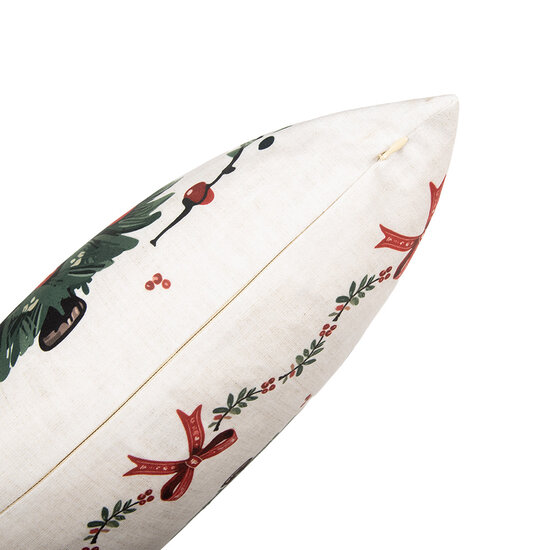 Clayre & Eef | Kussenhoes Beige Groen 45x45 cm | TCH22