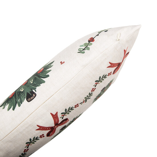Clayre & Eef | Kussenhoes Beige Groen 30x50 cm | TCH36