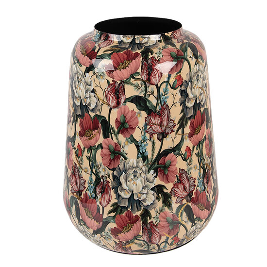 Clayre &amp; Eef   | Decoratie Vaas Beige Roze &oslash; 27x34 cm | 66382