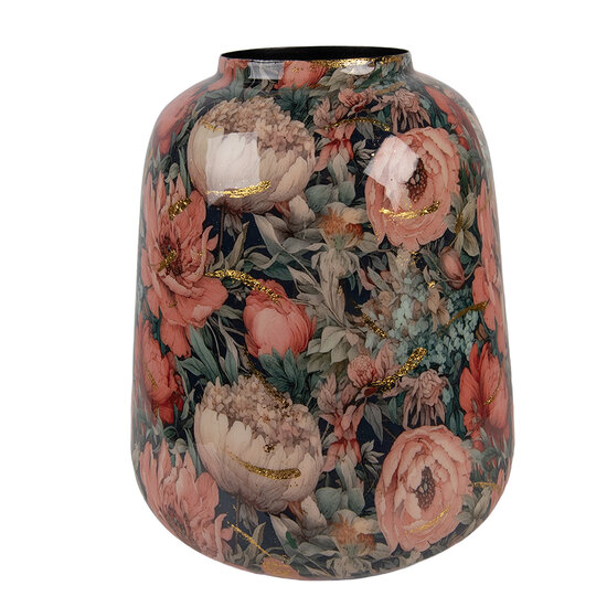 Clayre & Eef | Decoratie Vaas Roze Groen ø 21x25 cm | 66384