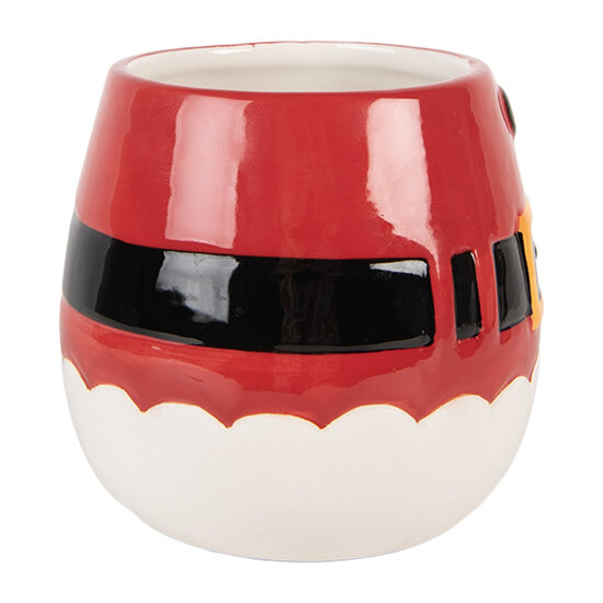 Clayre & Eef | Mok Rood Wit 15x12x17 cm / 400 ml / 500 ml | 6CEMU0223