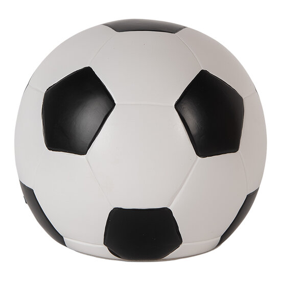 Clayre & Eef | Nachtlampje Voetbal LED Wit Zwart ø 14x12 cm | 6LMP806