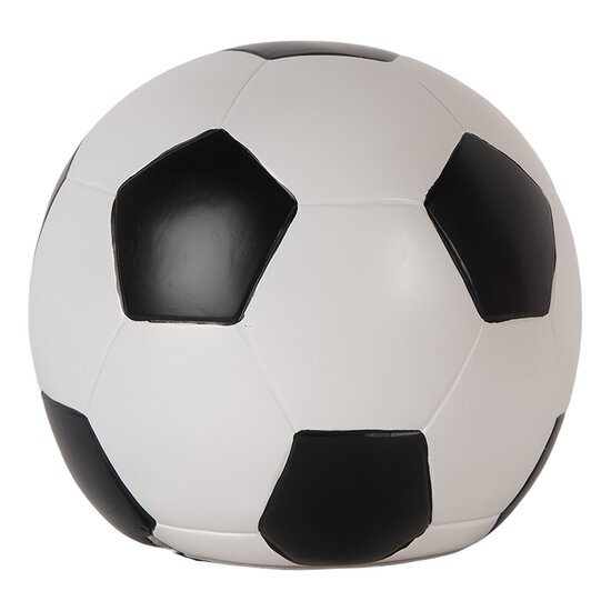 Clayre & Eef | Nachtlampje Voetbal LED Wit Zwart ø 14x12 cm | 6LMP806