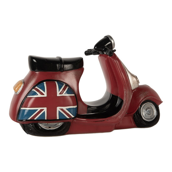 Clayre & Eef | Nachtlampje Scooter LED Rood Blauw 27x10x16 cm | 6LMP808