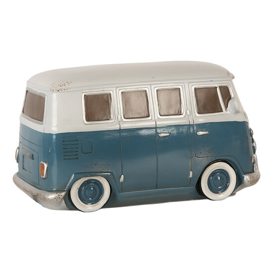 Clayre &amp; Eef   | Nachtlampje Autobus LED Blauw Wit 28x13x13 cm | 6LMP811