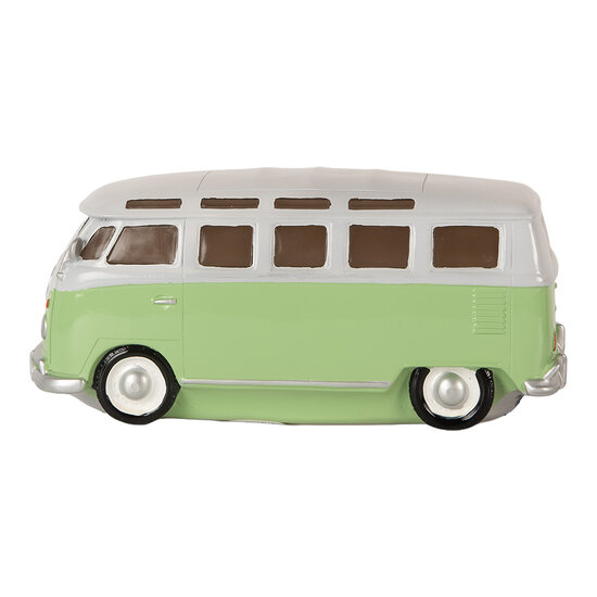 Clayre &amp; Eef   | Nachtlampje Autobus LED Groen Wit 24x10x11 cm | 6LMP812