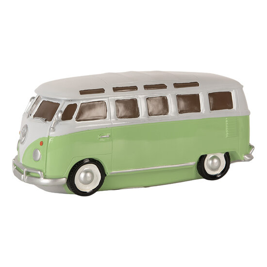 Clayre &amp; Eef   | Nachtlampje Autobus LED Groen Wit 24x10x11 cm | 6LMP812