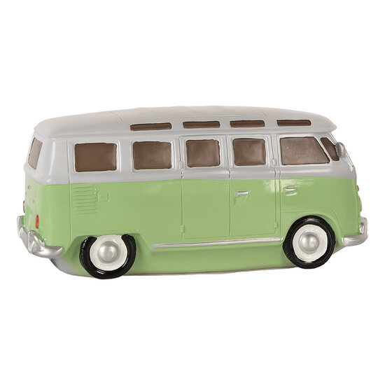 Clayre &amp; Eef   | Nachtlampje Autobus LED Groen Wit 24x10x11 cm | 6LMP812