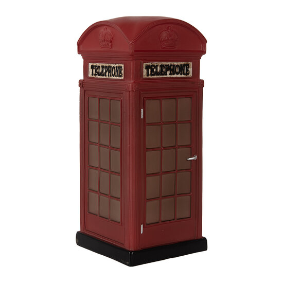 Clayre &amp; Eef   | Nachtlampje Telefooncel LED Rood Bruin 10x10x23 cm | 6LMP813