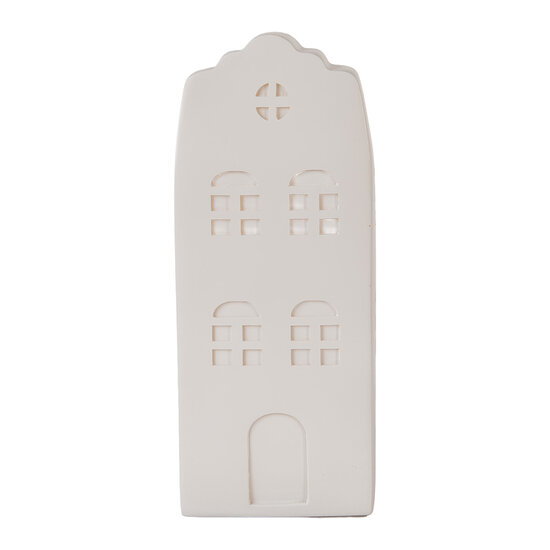 Clayre & Eef | Nachtlampje Huisje LED Wit 9x9x21 cm | 6LMP816