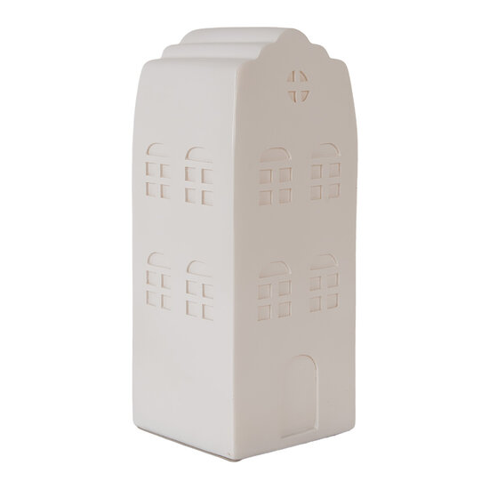 Clayre & Eef | Nachtlampje Huisje LED Wit 9x9x21 cm | 6LMP816
