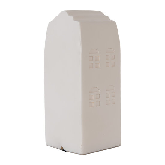 Clayre & Eef | Nachtlampje Huisje LED Wit 9x9x21 cm | 6LMP816