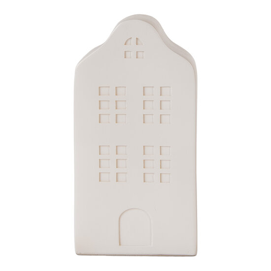 Clayre & Eef | Nachtlampje Huisje LED Wit 8x9x17 cm | 6LMP818