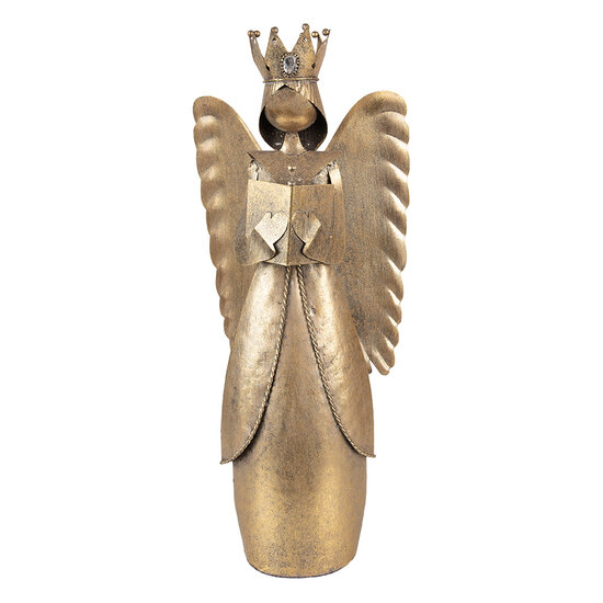 Clayre & Eef | Decoratie Engel Bruin 17x10x39 cm | 6Y5943