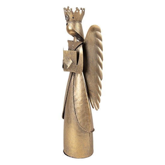 Clayre & Eef | Decoratie Engel Bruin 17x10x39 cm | 6Y5943