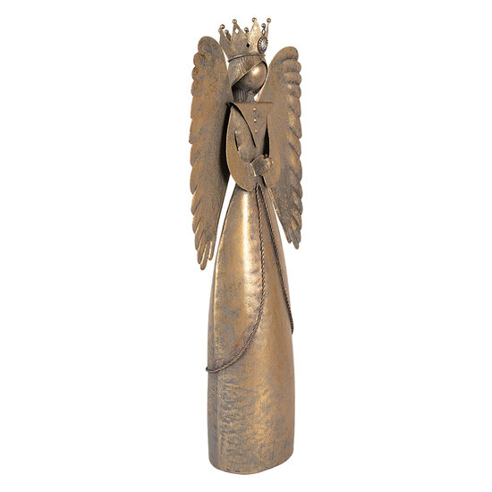 Clayre &amp; Eef   | Decoratie Engel Bruin 17x10x46 cm | 6Y5944